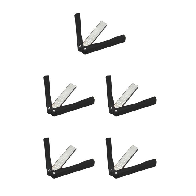 maskred 1/2/3/5 Sharpener Double Sided Portable Mini Foldable Sharpening Stone Kitchen Handheld Whetstone Household Tools Home for Hiking Black 5PCS