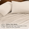 thumbnail image 3 of Bare Home Microplush Fleece Sheet Set - Ultra Soft - Deep Pocket - Twin XL, Sand, 3 of 7