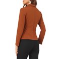 thumbnail image 3 of INSPIRE CHIC Blazer de Tailleur Extensible pour Femme à Col à Revers pour le Travail Brun G, 3 of 6