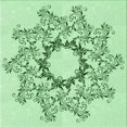 thumbnail image 1 of Ahgly Tapis d'Intérieur Lavable en Machine Carré Vert Menthe Transitionnel, 7 Pieds Carré, 1 of 7