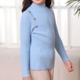thumbnail image 4 of Posijego Girls Turtleneck Sweaters Ribbed Knit Long Sleeve Sweater T-Shirts Winter Slim Basic Tee Tops for Little Girls, 4 of 4