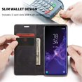 thumbnail image 5 of KOMI Wallet Case for Samsung Galaxy S9 Plus, Premium PU Leather Case Vintage Matte Wallet Flip Cover [Card Slots] [Magnetic Closure] Stand Function Folio Shockproof Full Protection Black, 5 of 5