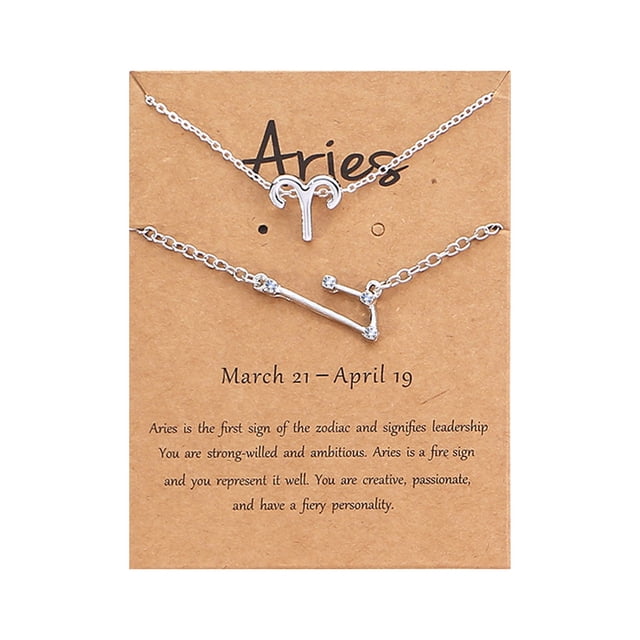 Heliisoer Collier des Douze Constellations Bracelet en Diamant + Ensemble de Cartes