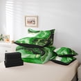 thumbnail image 4 of YST Abstract Artwork 7-Piece Comforter Set, Green Marbling Bedding Set, Queen, 4 of 4