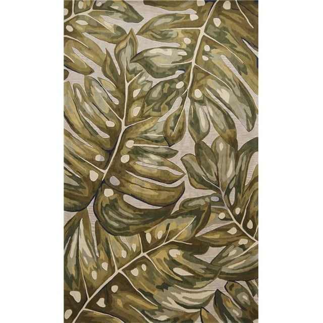 HomeRoots 352800 2 ft. 6 in. x 8 ft. Runner Wool Green Area Rug