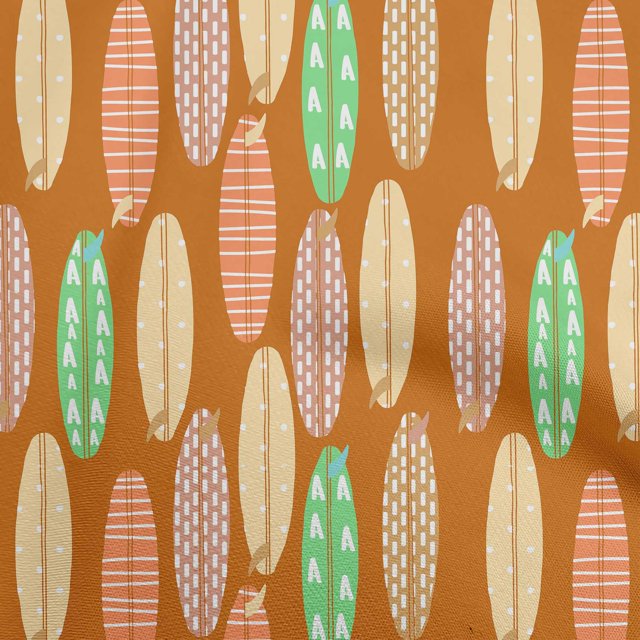 oneOone Silk Tabby Orange Fabric Kids Floral Sewing Craft Projects Fabric Prints By Yard 42 Inch Wide