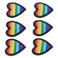 thumbnail image 4 of Iron On Patches, Multipurpose Rainbow Heart Patches Mini Portable DIY  For Sewing For Clothing Repair Black Border, 4 of 8