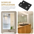 thumbnail image 3 of OUNONA 6Pcs Black Aluminum Alloy Glass Fixing Clips for Mirror Mounting with Stable Hold and Easy Installation, 3 of 8