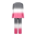 thumbnail image 5 of Timegard Ensembles de Pyjamas pour Femmes 2 Pcs Confortables Couleur Dégradée Manches Longues Col en V Haut et Pantalon Tenues de Pjs, 5 of 5