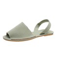 thumbnail image 2 of LSLJS Women's Summer New Buckle Fish Mouth Sandals Solid Color Flat Shoes, Flats Shoes, 2 of 8