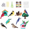 thumbnail image 1 of Toorise 8/12Pcs Animal Sewing Craft Kit Felt Sewing Animal Craft Set Fun Animal DIY Crafting and Sewing Set with Instructions Educational Animal Craft Kit for 3 to 12 Years Old Kids-birdset-, 1 of 9