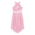 thumbnail image 3 of MSemis Filles Enfants Justaucorps Lyrique Sans Manches en Tulle Brillant avec Strass Jupe Moderne Contemporaine Rose 8, 3 of 6
