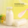 thumbnail image 4 of 6Pcs 250ML Heat Resistant Milk Glass Bottles with Plastic Lid Yogurt Bottles, 4 of 9