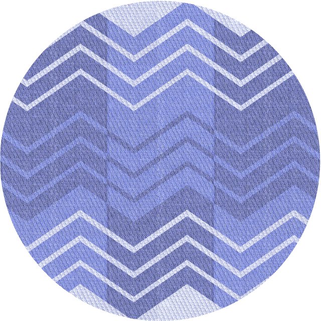 Ahgly Company Tapis Rond Lavable en Machine Intérieur Jeans Transitionnels Bleu, 8 Pieds Rond
