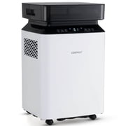 Costway 90 Pint Dehumidifier for Basement with Continuous & Auto Mode Large Water Tank