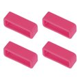 thumbnail image 1 of Unique Bargains Watch Band Strap Loops Silicone for 19mm Width Watch Band, Rose Red 4 Pack, 1 of 5