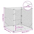 thumbnail image 2 of vidaXL Chenil Extérieur pour Chien Argent 2x2x2 m Acier Galvanisé, 2 of 2
