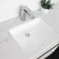 thumbnail image 2 of Stylish Undermount 21.25"L x 14.5"W White Porcelain Rectangular Bathroom Sink with 2 Overflow rings P-203, 2 of 11