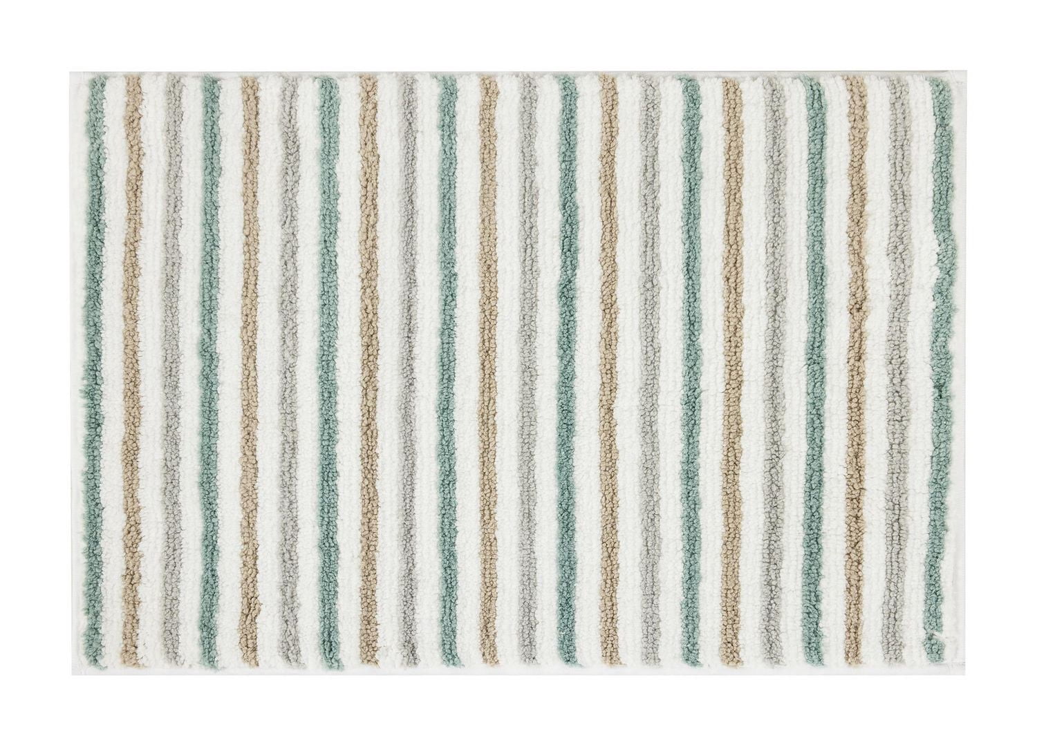 Mainstays Multi-Color Stripe Tufted 2 Piece Bath Rug Set 17"x24" / 20"x30"