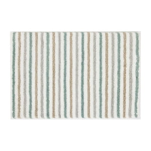 Mainstays Multi-Color Stripe Tufted 2 Piece Bath Rug Set 17"x24" / 20"x30"