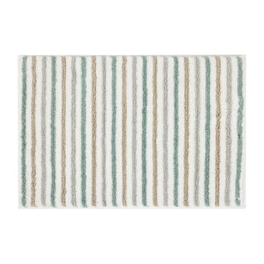 Mainstays Multi-Color Stripe Tufted 2 Piece Bath Rug Set 17"x24" / 20"x30"