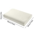 thumbnail image 3 of Ergonomic Cervical Memory Foam Pillow - Orthopedic Neck Pain Relief Pillow for Side/Back/Stomach Sleepers, Breathable Cooling Bed Pillow 19.6x11.8x3.9in(White), 3 of 6