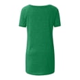 thumbnail image 5 of Haut T-shirt Blouse d'Été pour Femmes Uni à Col Rond, Coupe Ample, Manches Courtes, 5 of 5