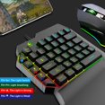 thumbnail image 4 of Gaming Keyboard and Mouse Combo, Wired 39 Keys Mechanical Feeling Rainbow LED Backlit Keyboard and RGB Gaming Mouse and LED Backlit Converter Compatible with PS4/Xbox On, 4 of 9