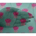 thumbnail image 4 of oneOone Viscose Chiffon Fabric Leaves & Lotus Block Printed Craft Fabric BTY 42 Inch Wide, 4 of 4