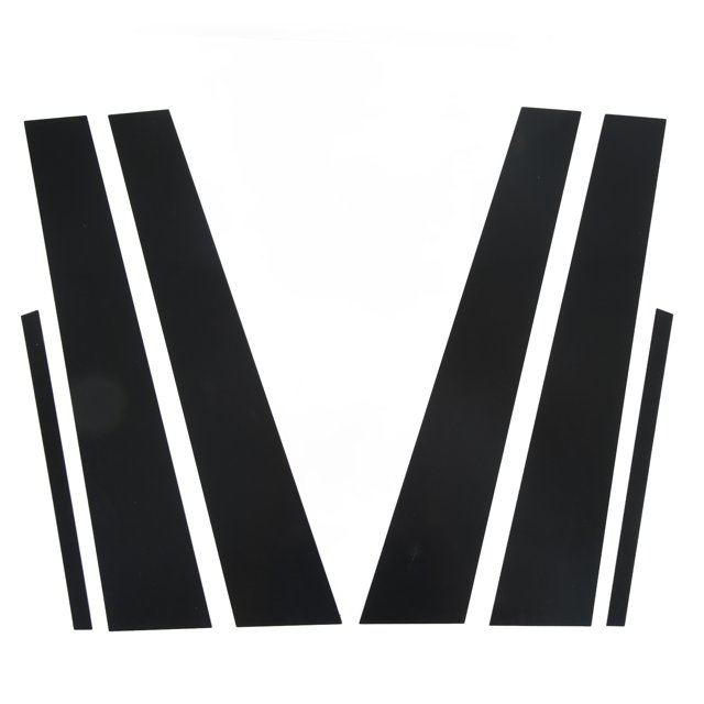 6pcs Pillar Post Decal Trim, Gloss Black Side Door Window Cover Trim Replacement for