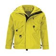 thumbnail image 1 of Pisexur Veste Coupe-Vent Homme Décontractée Unie à Multiples Poches à Capuche à Fermeture Éclair Garde au Chaud à Manches Longues Veste de Randonnée Homme Imperméable Grande Taille Vestes pour Hommes, 1 of 8