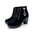 thumbnail image 4 of LSLJS Bottes pour Femmes Rétro Épaisses Heel High Heel Chaussures Bottes Grande Taille Bottes à Lacets, Bottines et Bottillons pour Femmes, Bottes pour Femmes, 4 of 5