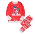 thumbnail image 2 of Pantalon de Pyjama Tenue Parent-Enfant Costumes de Noël Patchwork à Carreaux Imprimés Vêtements d'Intérieur Col Rond Manches Longues Pyjamas Ensembles Deux Pièces Pyjamas de Noël Assortis pour Couples en Liquidation, 2 of 9