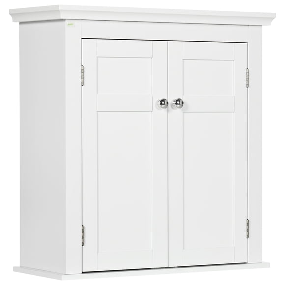 kleankin Bathroom Wall Cabinet Medicine Cabinet with Shelves, White
