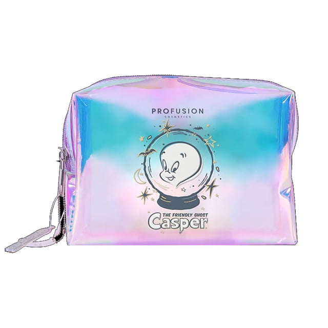 Profusion Cosmetics Casper The Friendly Ghost Bag & Glow In The Dark Face Gems, Adorable, Unique and Essentials Makeup Accessories With Magical Versatile Beauty Storage for Any Occasion