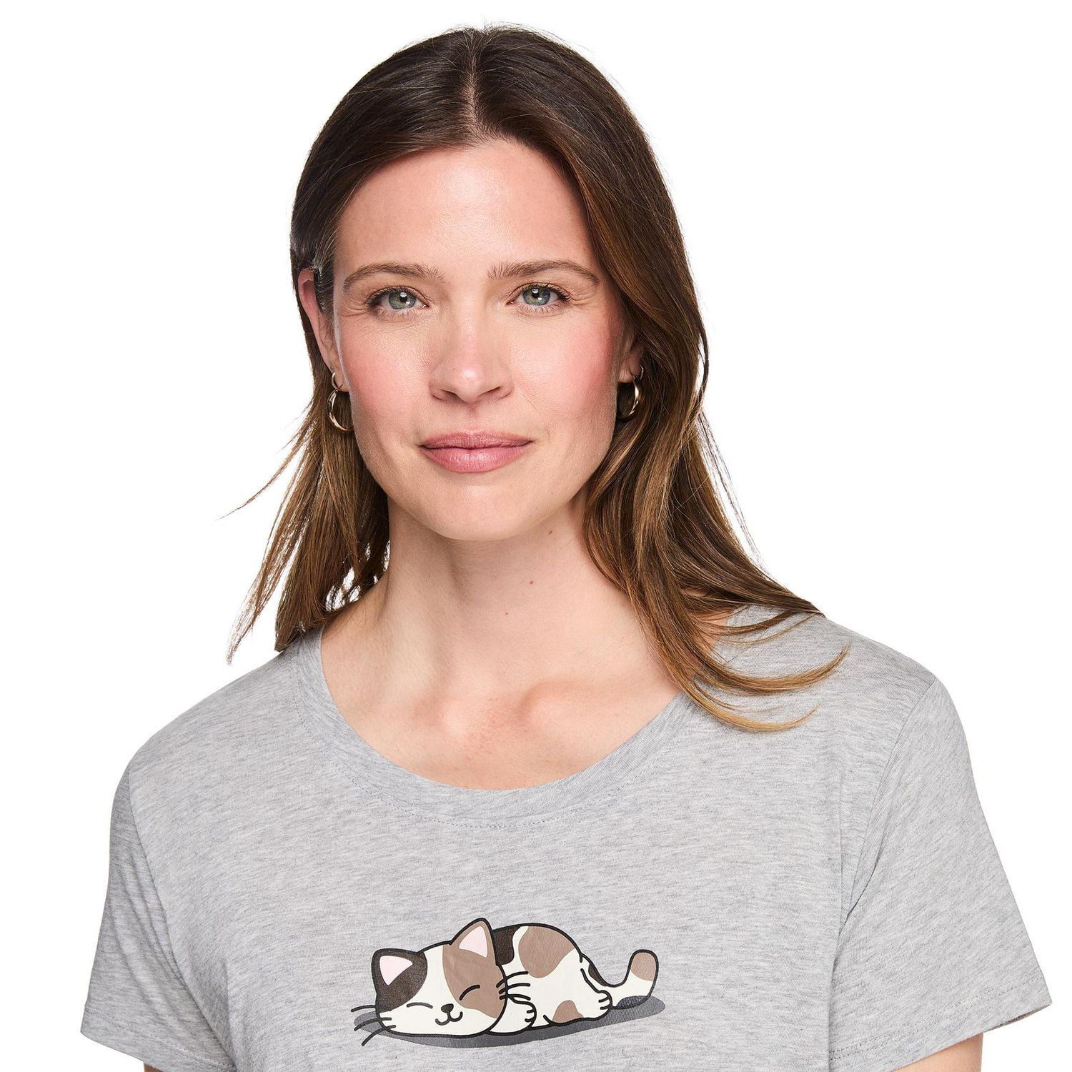 T-shirt de nuit avec encolure dégagée George pour femmes