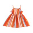 thumbnail image 1 of Petites Filles Princesse Robe Rayures Dot Print Robe Décontractée une Ligne Robe pour la Plage Partie Vêtements Mignons 4-5 Ans, 1 of 8
