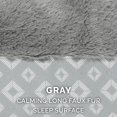 thumbnail image 3 of Furhaven Replacement Donut Dog Bed Cover Plush & Diamond Print Calming Cuddler Machine Washable - Gray Jumbo (X-Large), 3 of 5