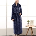 thumbnail image 2 of AherBiu Bath Robes Female Fleece Warm Winter Party Bathrobes Plush Soft Full Length Robe with Pockets, 2 of 5
