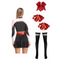 thumbnail image 2 of Yhong Womens Cheerleading Costume 5PCS Cheer Uniform High School Cheer Leader Fancy Dress Outfits Red S, 2 of 6