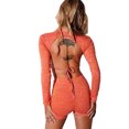 thumbnail image 4 of Opperiaya Hauts à Manches Longues pour Femmes T-shirt Imprimé Halter Blouse Mi-Longue, 4 of 4