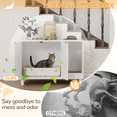 thumbnail image 3 of Homall Hidden Cat Litter Box Enclosure with Scratching Mat Multi-Functional Cat Litter Box Wooden Cat Washroom Furniture, 3 of 7