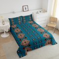 thumbnail image 4 of Erosebridal Tribal Aztec Bedding Twin Comforter Set, Triangle Geometry Down Comforter, Boho Theme Decor, Reversible 2pcs, 4 of 7