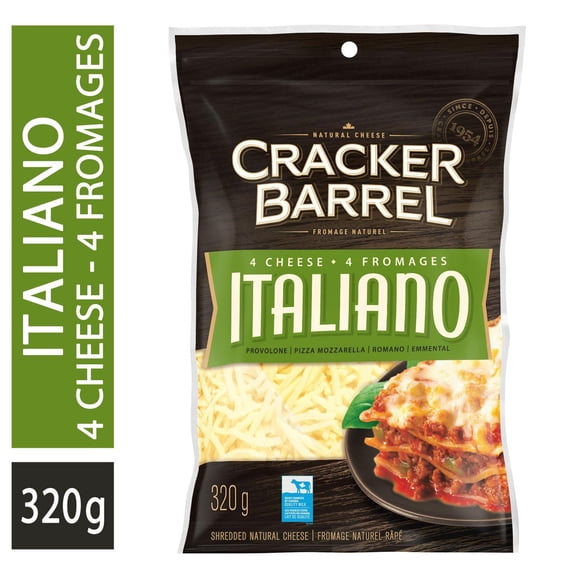Cracker Barrel Fromage Râpé 4 Fromages Italiano, 320g