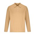 thumbnail image 5 of RXIRUCGD Chemise Décontractée pour Homme à Manches Longues avec Boutons, Poche et Col Rabattable, Kaki, Taille : M, 5 of 5