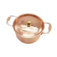thumbnail image 2 of Siruishop Casserole en Cuivre Casserole à Soupe avec Couvercle Casserole à Double Poignée pour Induction, 2 of 8