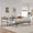 Brun, variante sur Memoryfield Lit de Jour Double avec Tiroir-Lit Escamotable, Cadre en Métal avec Tête de Lit Élégante, Plateforme à Lattes en Acier, Canapé-Lit Convertible pour Salon, Chambre d'Amis et Chambre, Brun