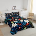 thumbnail image 3 of Erosebridal Floral Print Bedding Toddler Comforter Set, Cartoon Botanical Down Comforter, Mushroom Room Decor, Reversible 2pcs, 3 of 8