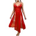 thumbnail image 2 of LSLJS Pyjama Aguichant en Dentelle à Décolleté Profond en Mesh pour Femmes, Jupe à Fente Latérale, Robe de Maison Longue, Ensemble de Pyjama pour Femmes, Robe de Pyjama pour Femmes, 2 of 5