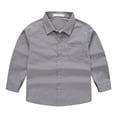 thumbnail image 1 of vdgthytj Toddler Boys Girls Button down Shirts Kids Long Sleeve Casual Solid Color Tops Fall Spring Blouse, 1 of 7